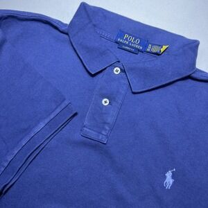 Ralph Lauren Polo XL Navy Blue Golf  Dark Blue Pony Preppy Cotton Men Shirt